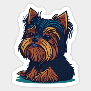 Yorkshire Terrier Portrait Sticker